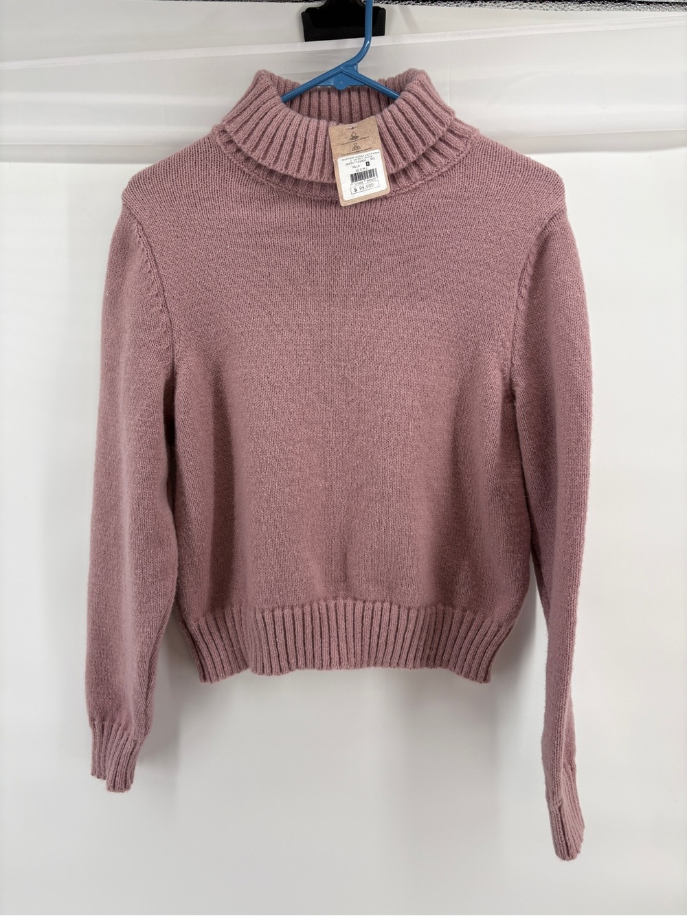 NWT KOAJ Women’s Small Pink Mock Neck Sweater Soft Knit Pullover Cozy